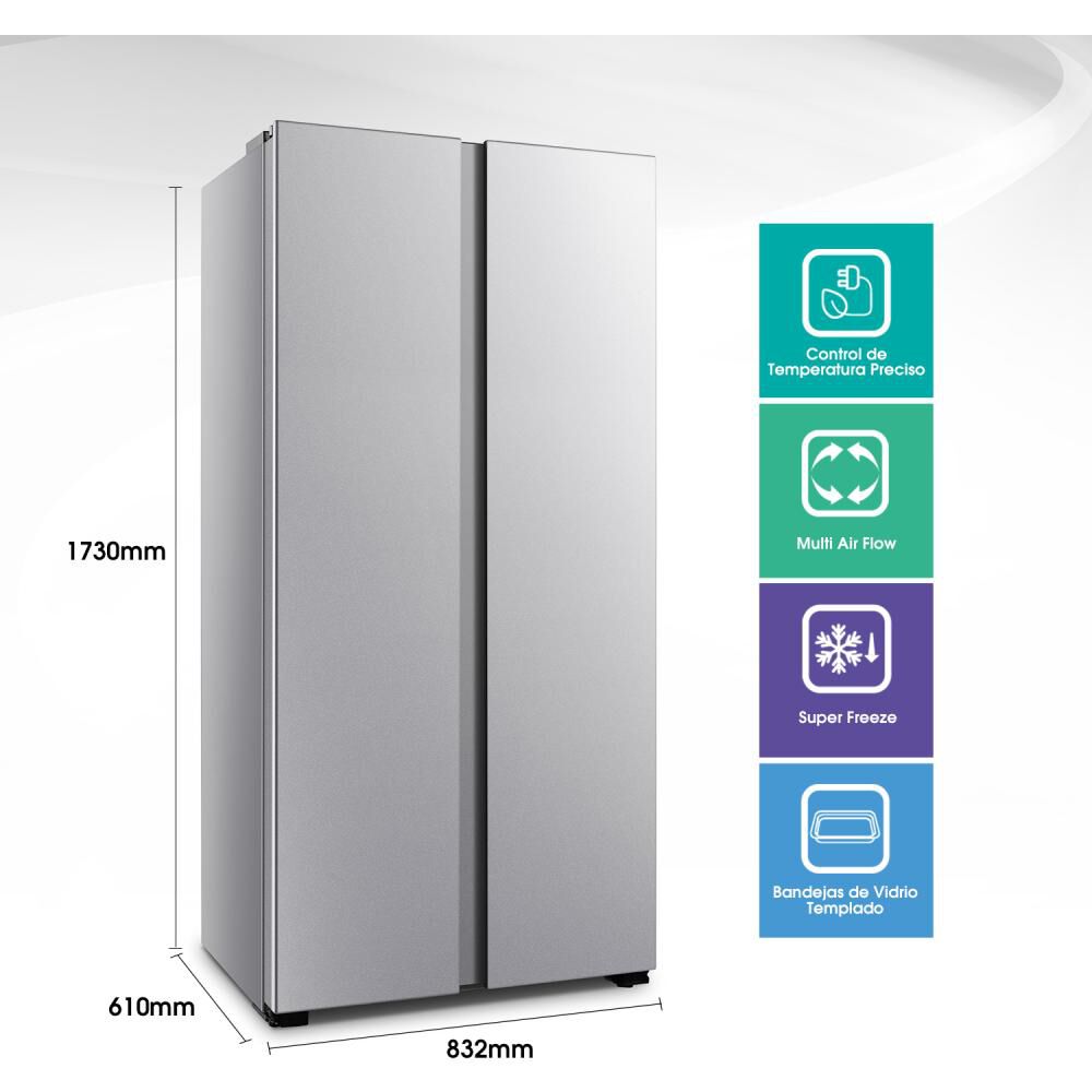 Refrigerador Side by Side Hisense RC-56WS / No Frost / 428 Litros / A+ image number 6.0